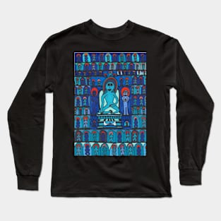 A Blue Buddhist Piece Long Sleeve T-Shirt